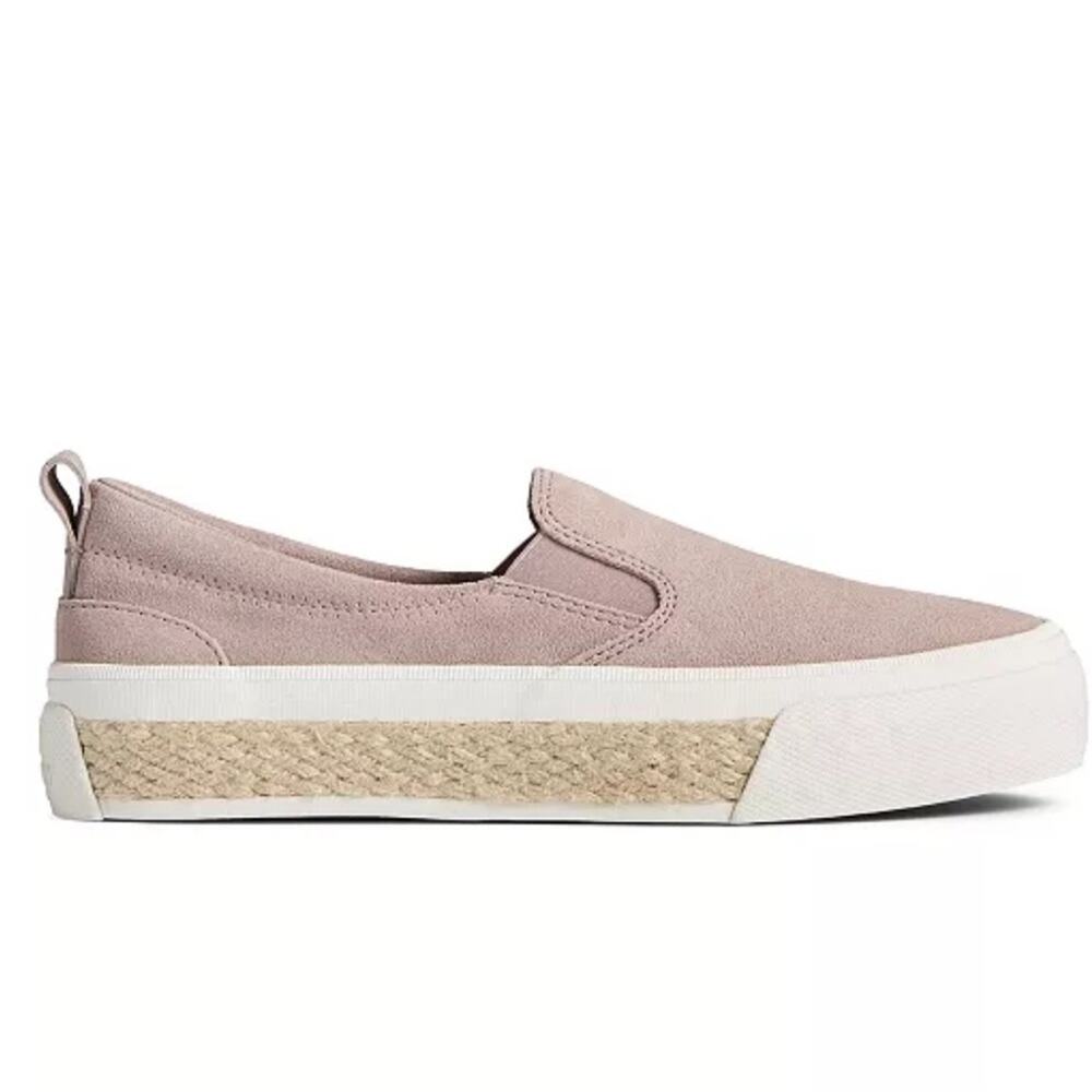 Sperry Purple Suede Twin Gore Espadrille Platform Sneakers - Picture 6 of 10